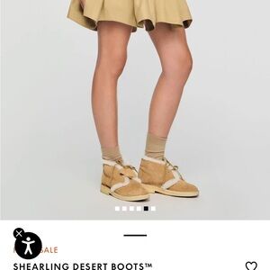 Sandro Shearling Ankle Boots in Tan EU40/US9